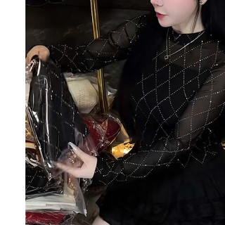 Áo lưới Trám trơn đính đá siêu hót Bao đẹp