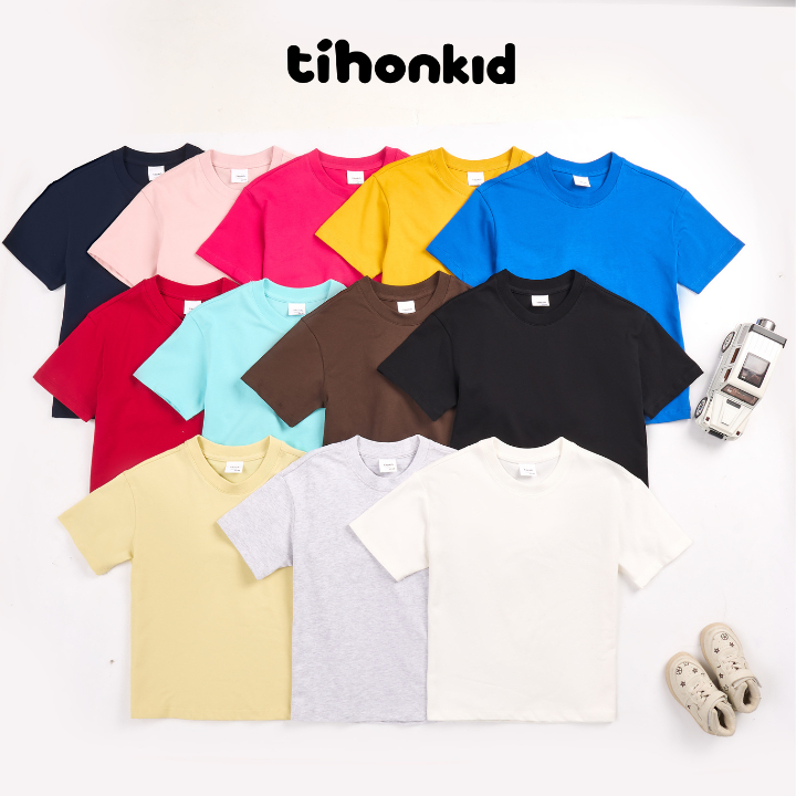 [A03] TIHONKID- ÁO THUN TRƠN BASIC CHẤT MỊN CHO BÉ
