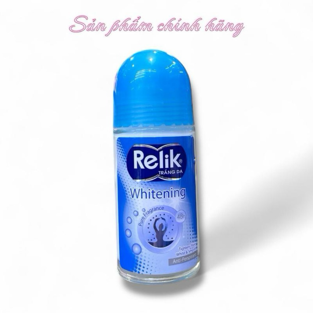 Lăn Nách Relik Khử Mùi Trắng Mịn Khô Thoáng 50ml Chính Hãng.