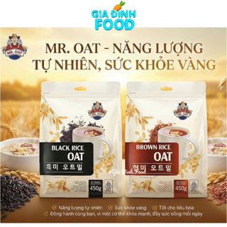 YẾN mạch MrOat uống liền 3 in 1 Gạo Lứt & Nếp Cẩm - Tiện lợi cho người bận rộn 450GR