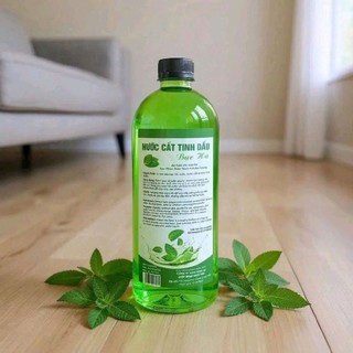 Nước lau sàn (1 lit/chai) cất sả chanh, bạc hà, quế lau sàn sạch bóng thơm mát, sua đuổi muỗi côn trùng