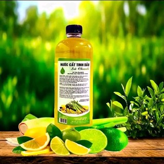 Nước lau sàn (1 lit/chai) cất sả chanh, bạc hà, quế lau sàn sạch bóng thơm mát, sua đuổi muỗi côn trùng
