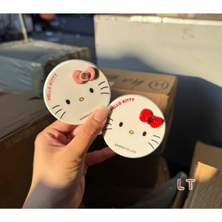 Hộp đựng kính áp tròng Hello Kitty cute, có gương soi, nhíp gắp, que đeo và lọ chiết dung dịch siêu tiện dụng