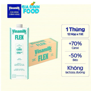 [THÙNG 12 Hộp] Trà Atiso không đường, Nước ép lựu táo, Sữa dinh dưỡng Flex không đường Vinamilk Hộp 1Lít