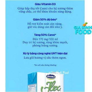 TRÀ Atiso không đường, Nước ép lựu táo, Sữa dinh dưỡng Flex không đường Vinamilk Hộp 1Lít