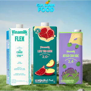 TRÀ Atiso không đường, Nước ép lựu táo, Sữa dinh dưỡng Flex không đường Vinamilk Hộp 1Lít