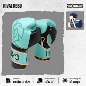 Găng tay boxing Rival RB80, Đệm mút dày dặn chắc chắn, Da microfiber bền bỉ, Lưới thoáng khí dễ chịu