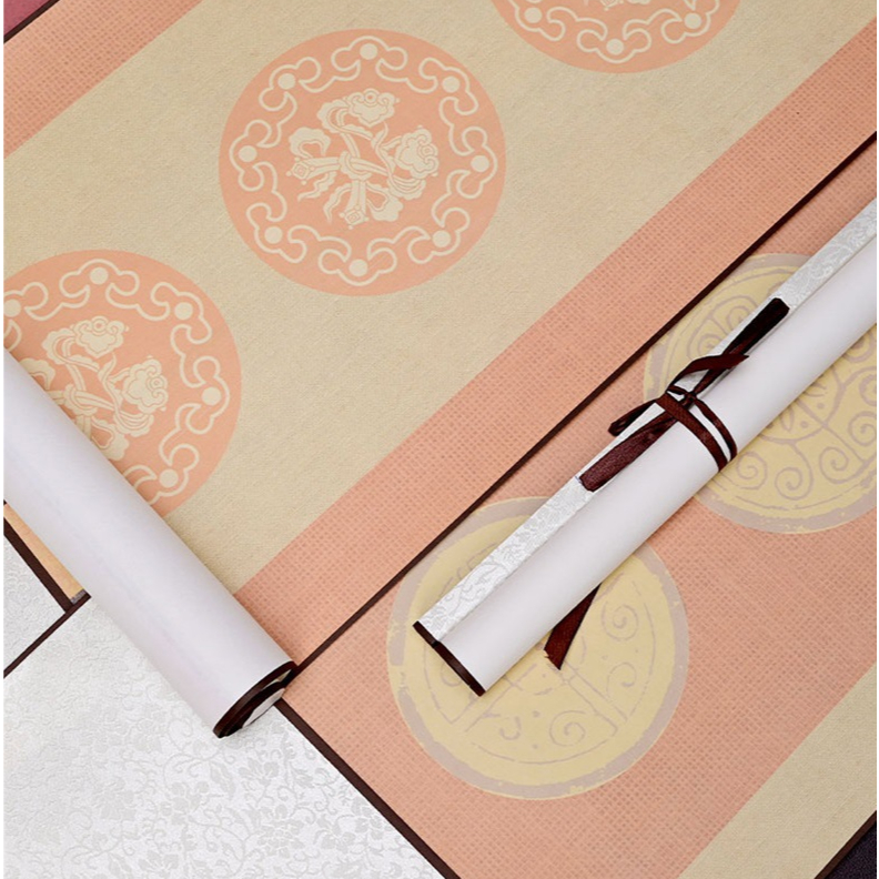Biểu liễn lụa 4 từ viết đại tự dụng cụ luyện viết thư pháp hán việt câu đối