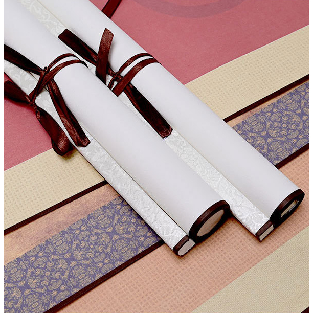Biểu liễn lụa 4 từ viết đại tự dụng cụ luyện viết thư pháp hán việt câu đối