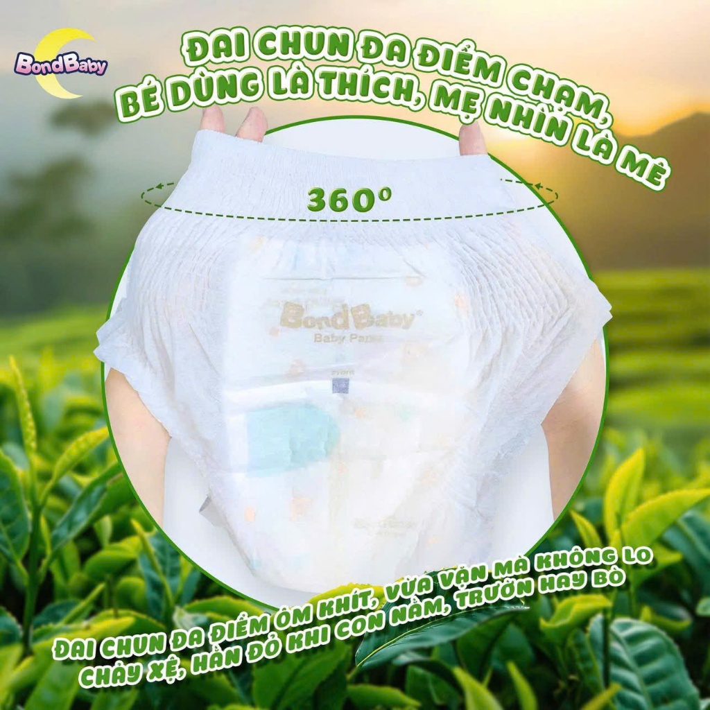 BON BABY UK- 2BỊCH  Chống hăm, Chống tràn, Không kích ứng da. Đủ size cho bé.