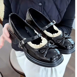 {LOẠI I} giày búp bê tăng chiều cao đế độn cao 6cm phong cách pháp mẫu mới QC