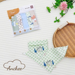 Set 5 yếm xô tam giác họa tiết ngộ nghĩnh Anchee
