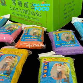 ÁO Mưa Nilon Tiện Lợi Phú Sang Ép Vân Cao Cấp - Dày, Chống Nhăn, Tái Sử Dụng đến 1-2 Lần