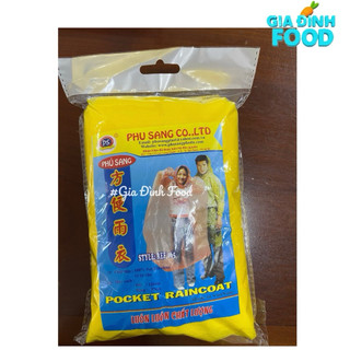 ÁO Mưa Nilon Tiện Lợi Phú Sang Ép Vân Cao Cấp - Dày, Chống Nhăn, Tái Sử Dụng đến 1-2 Lần