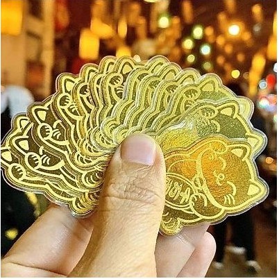 Sticker Mèo thần tài vật phẩm phong thủy, ý nghĩa chiêu tài lộc, may mắn, bình an và thịnh Vượng