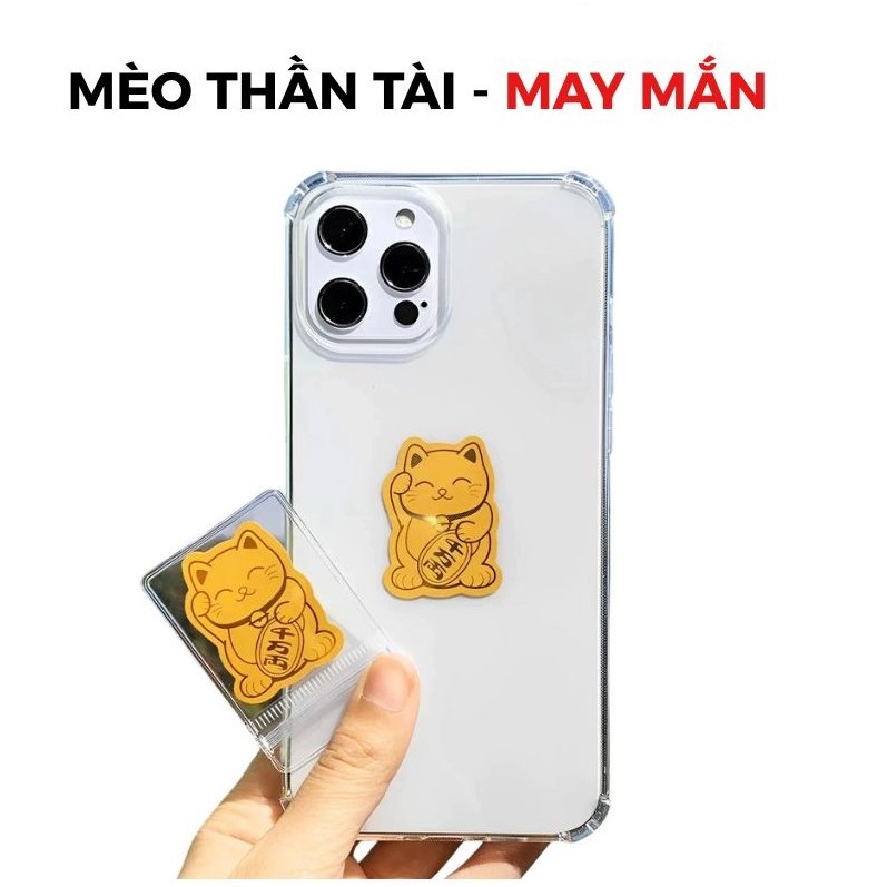 Sticker Mèo thần tài vật phẩm phong thủy, ý nghĩa chiêu tài lộc, may mắn, bình an và thịnh Vượng