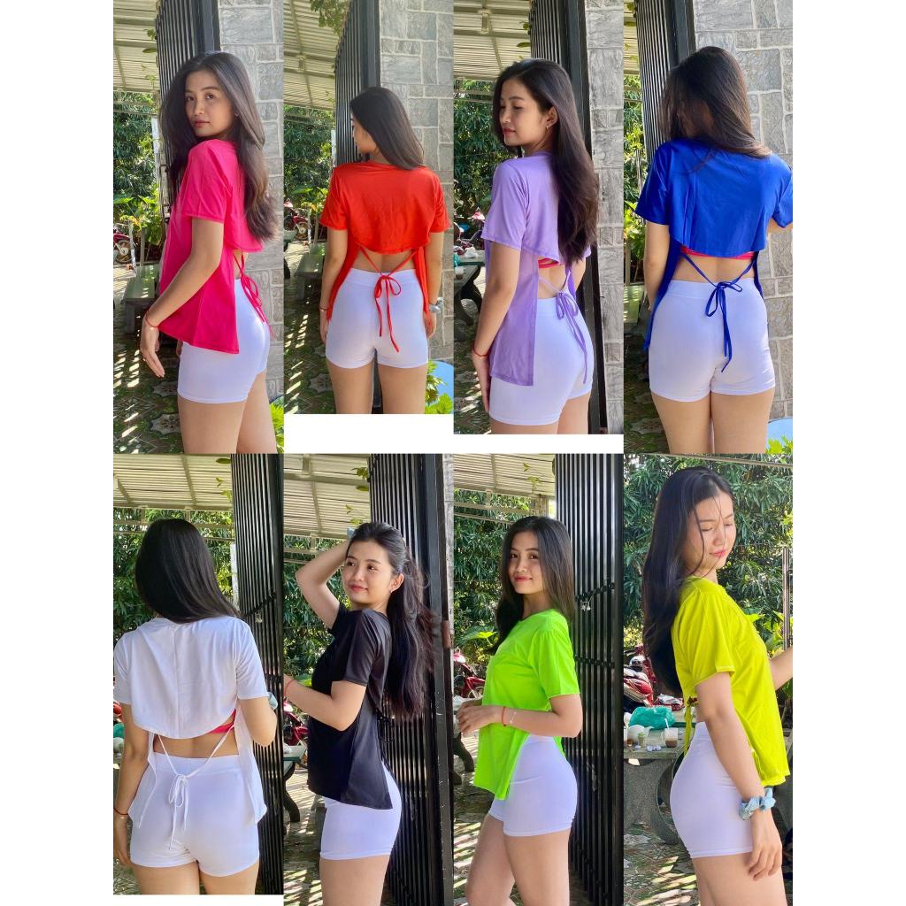 ÁO TANKTOP CỘT DÂY HÀNG XUẤT KHẨU THUN POLY KHOÁC NGOÀI TẬP GYM-YOGA-CH