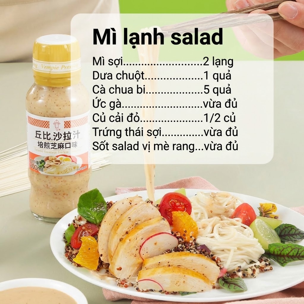Sốt Mè Rang KEWPIE 200ml - Sốt Trộn Salad, Chấm Thịt Nướng Chuẩn Vị, Nước Chấm Gỏi Cuốn Sánh Mịn Thơm Bùi Luka Food