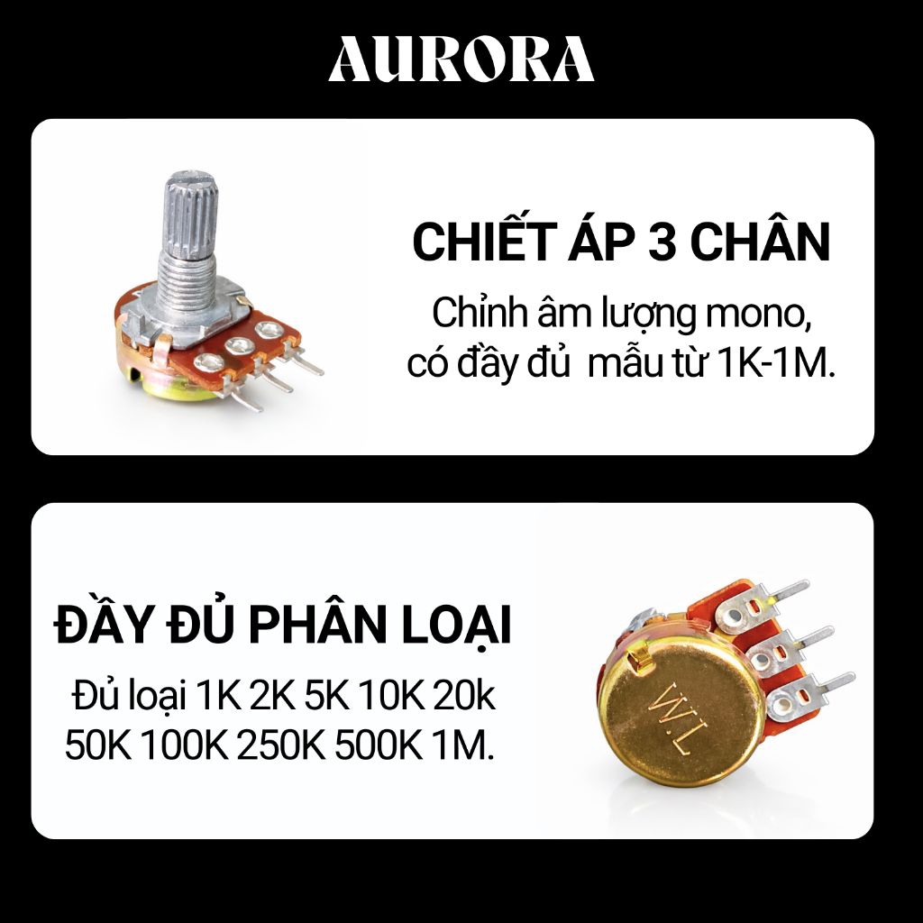 Triết Áp Đơn 3 Chân WH148 1K 2K 5K 10K 20K 50K 100K 200K 500K 1M