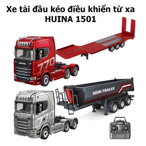 Xe đầu kéo điều khiển từ xa HUINA 1501 tỷ lệ 1:18, mô hình Scania 770s cao cấp 19 kênh, có đèn LED và âm thanh