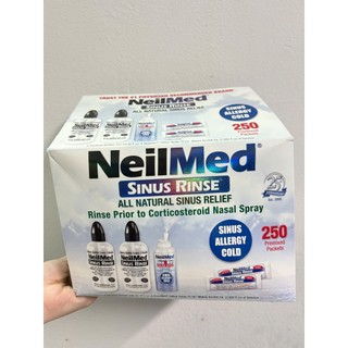 Muối sinh lý rửa mũi Neilmed Sinus Rinse hàng Mỹ (Túi 250 gói muối không kèm bình) -Hàng Chính Hãng