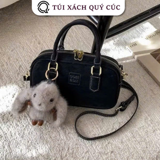( Deal Mở Bán ) Túi Xách Nữ Da Lộn Size20 ( Kèm Móc Khóa Thỏ ) , Đeo Vai Đeo Chéo cao cấp thời trang TX100
