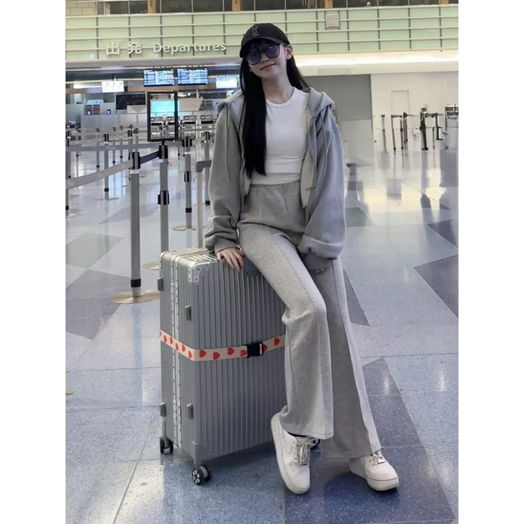 Quần ống loe có phối gân cạp cao, quần loe vải tăm  co dãn 4 chiều tạo hiệu ứng chân dài phong cách hàn quốc