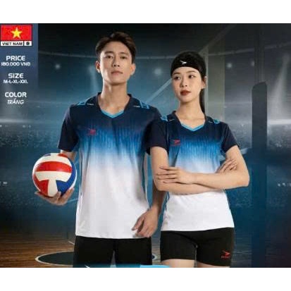 Bộ quần áo bóng chuyền nam nữ Beyono Xanh thi đấu, tập luyện – in tên số theo yêu cầu, thấm hút mồ hôi