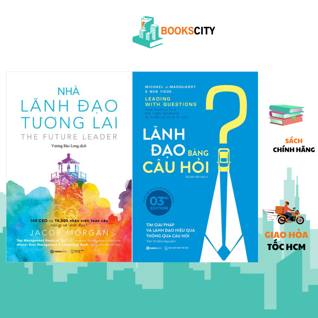 Sách - Combo nhà lãnh đạo tương lai + Lãnh đạo bằng câu hỏi (Lẻ tùy chọn)