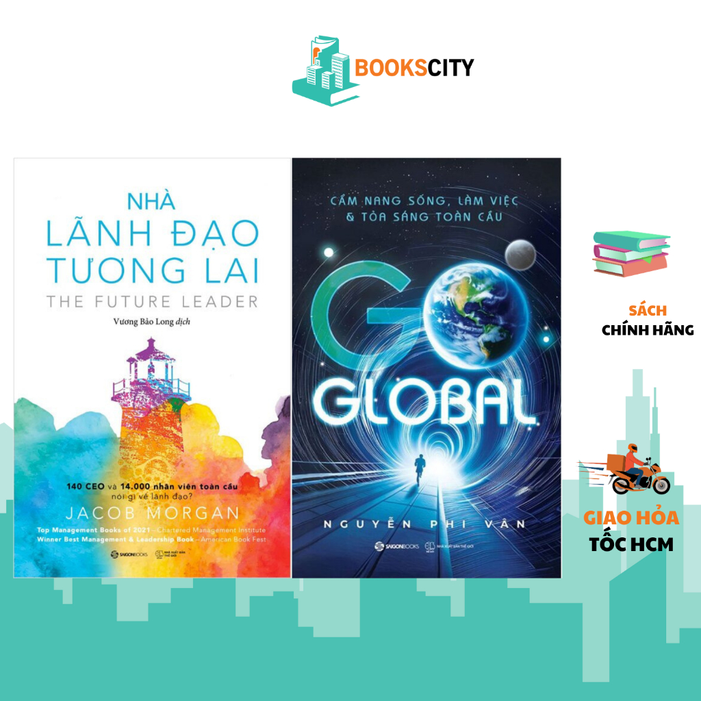 Sách - Combo GO GLOBAL - Cẩm Nang Sống, Làm Việc & Tỏa Sáng Toàn Cầu + Nhà lãnh đạo tương lai (Lẻ tùy chọn)