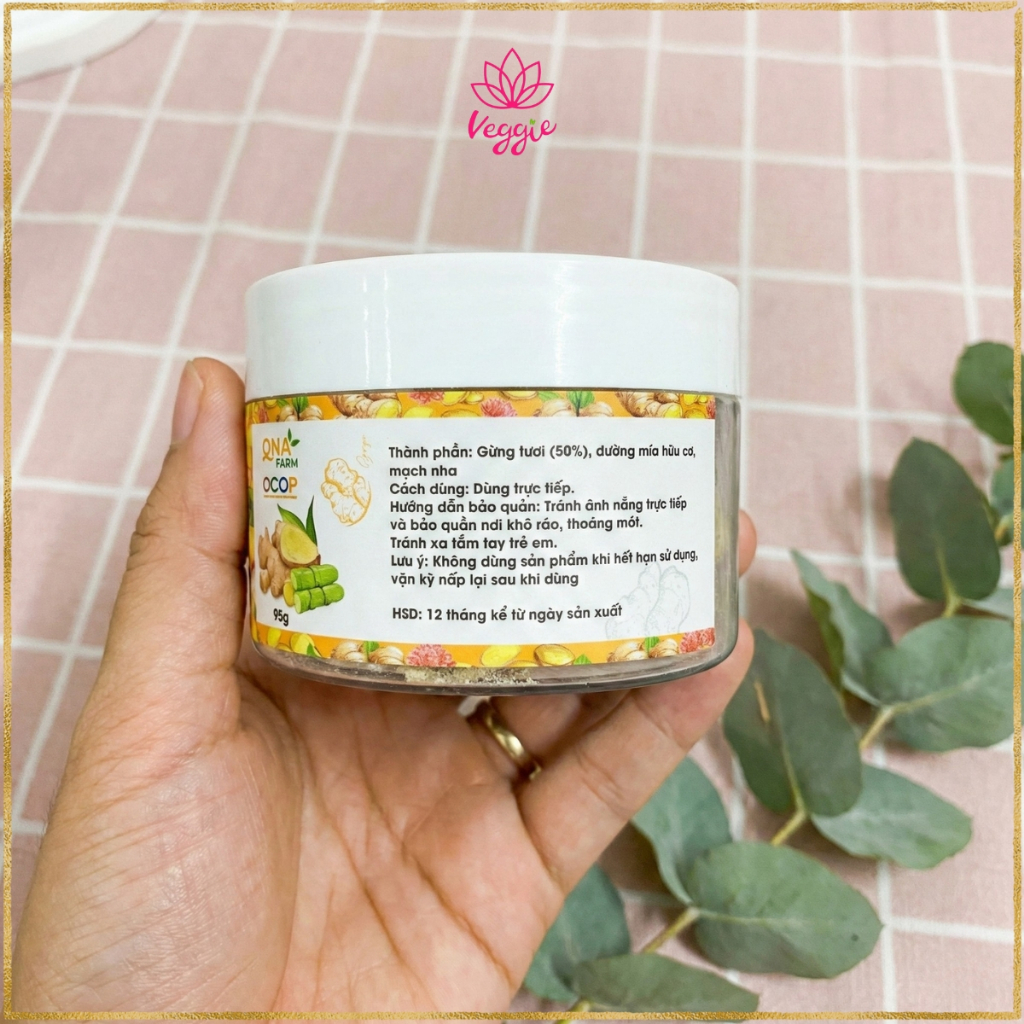 Mứt gừng viên xứ Tiên QNa Farm 85g - Giòn Rụm, Cay Ấm, Ít Đường.