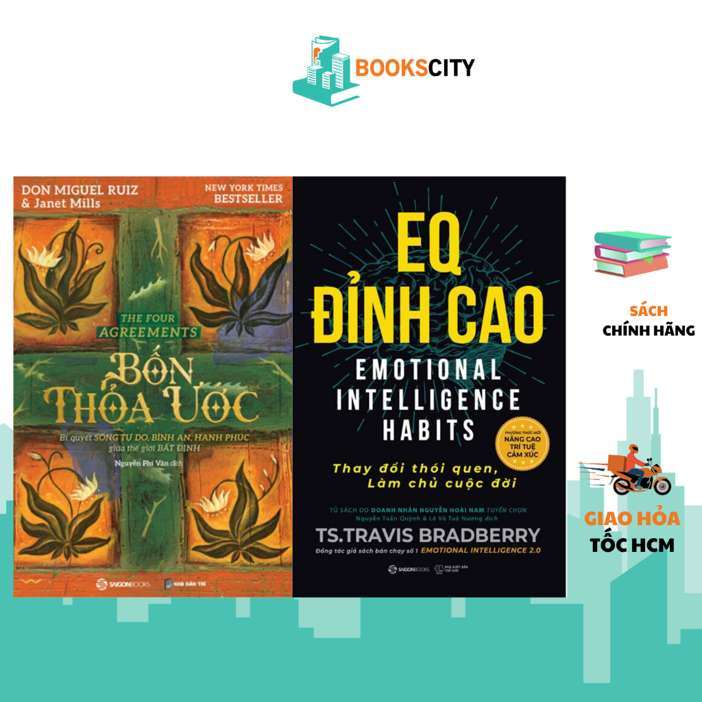 Sách - Combo Bốn Thỏa Ứớc +  EQ Đỉnh Cao - Thay Đổi Thói Quen, Làm Chủ Cuộc Đời (Lẻ tùy chọn)
