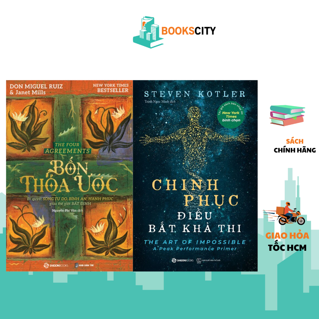 Sách - Combo chinh phục điều bất khả thi + Bốn thỏa ước (Lẻ tùy chọn)