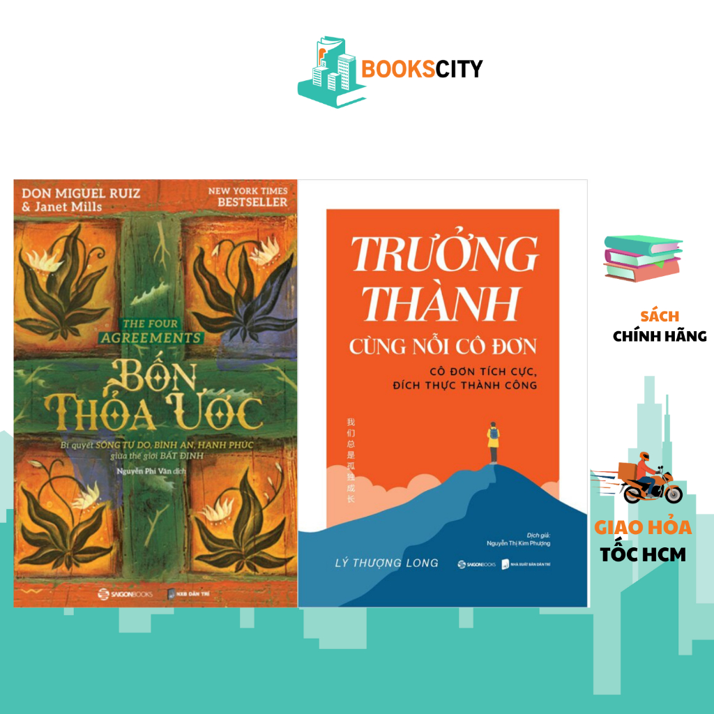 Sách - Combo Trưởng Thành Cùng Nỗi Cô Đơn + Bốn thỏa ước (Lẻ tùy chọn)
