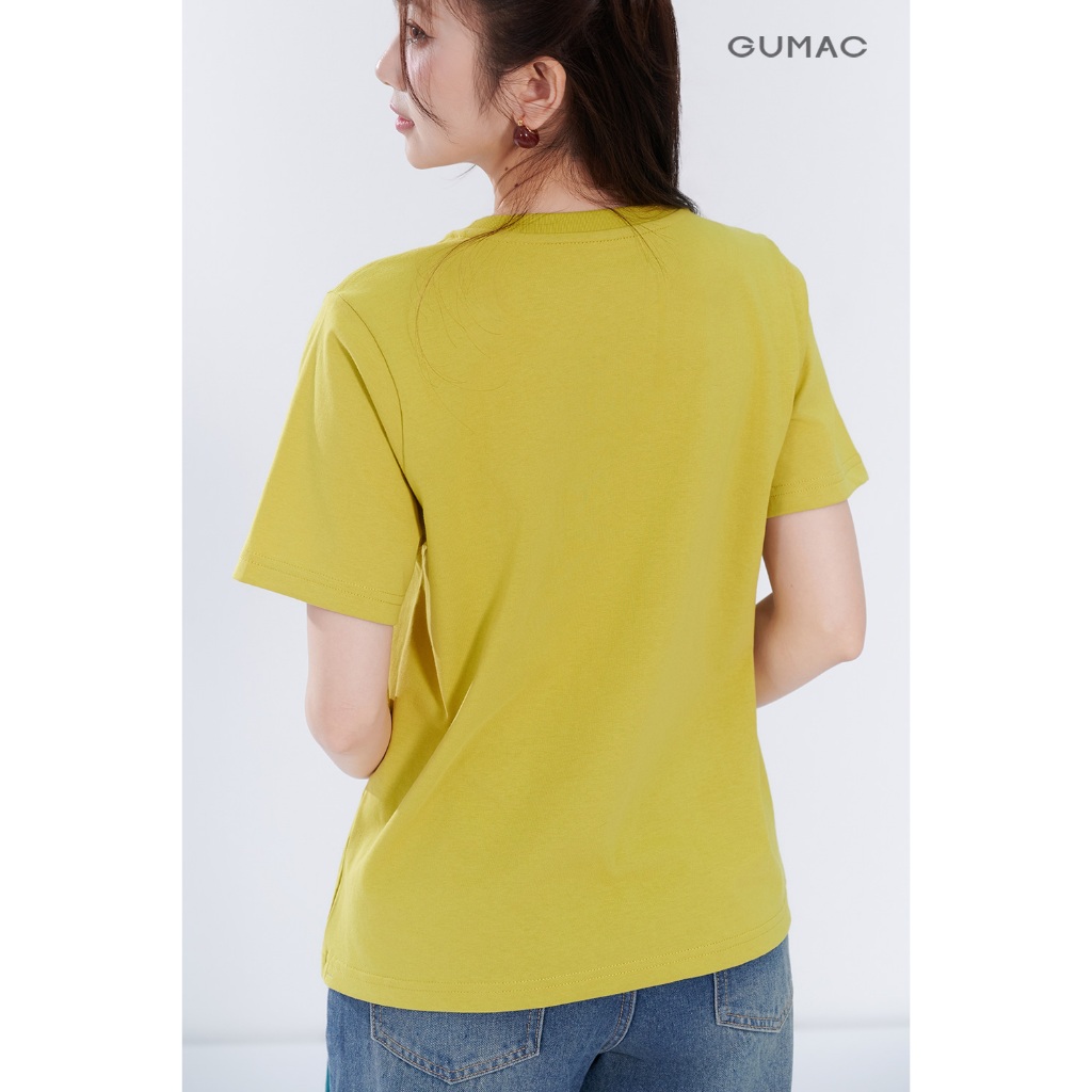 Áo Thun Nữ GUMAC Form Regular Cổ Tròn Tay Ngắn  Thoải Mái Năng Động Cho Mọi Hoạt Động ATF07051