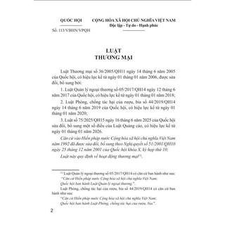 Sách - Luật Thương Mại Hiện Hành (sửa đổi, bổ sung năm 2017, 2019, 2025) - ndbooks