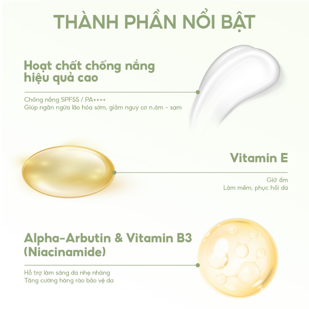Kem chống nắng SPF55 / PA++++ Hella Beauty bảo vệ tối ưu nâng tone nhẹ nhàng giữ ẩm cho da