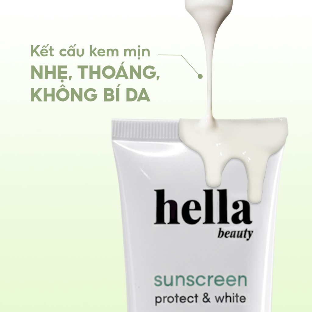 Kem chống nắng SPF55 / PA++++ Hella Beauty bảo vệ tối ưu nâng tone nhẹ nhàng giữ ẩm cho da