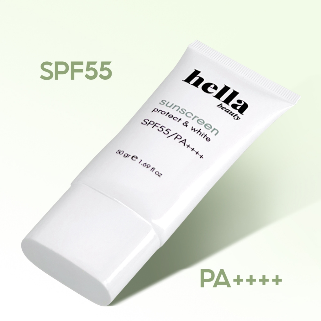 Kem chống nắng SPF55 / PA++++ Hella Beauty bảo vệ tối ưu nâng tone nhẹ nhàng giữ ẩm cho da