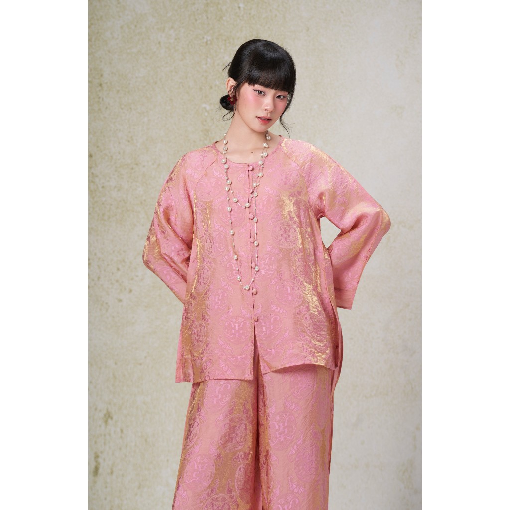Set Áo Bà Ba Tết Du Nhiên Miều Est.2013 Gồm Áo Và Quần Thích Hợp Đi Chợ Tết