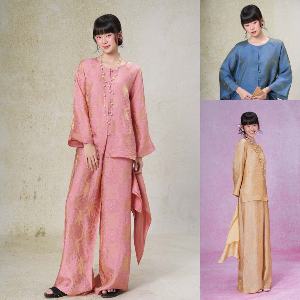 Set Áo Bà Ba Tết Du Nhiên Miều Est.2013 Gồm Áo Và Quần Thích Hợp Đi Chợ Tết