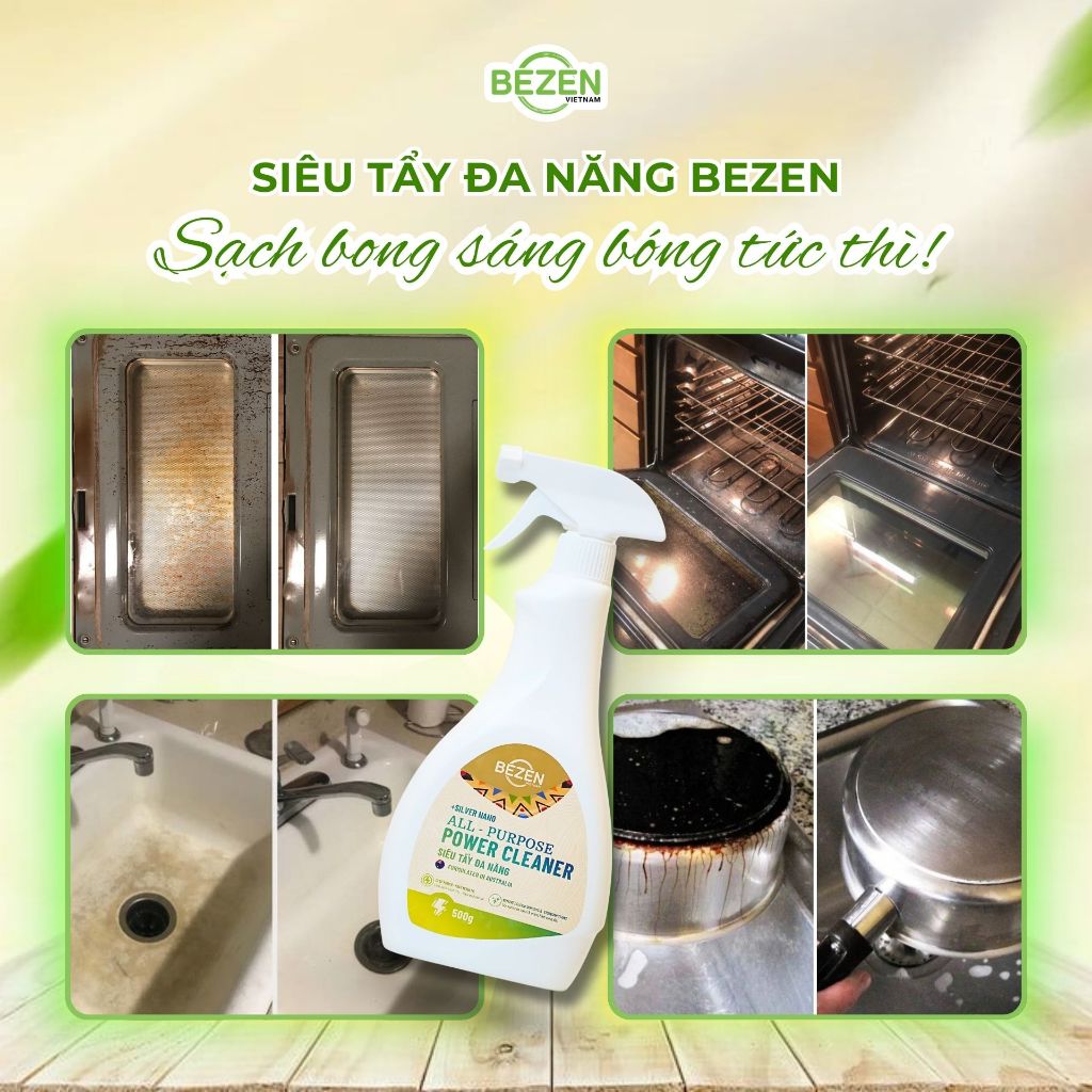 Siêu Tẩy Đa Năng BEZEN 500G Tẩy Sạch Dầu Mỡ, Cặn Bẩn, Cặn Canxi