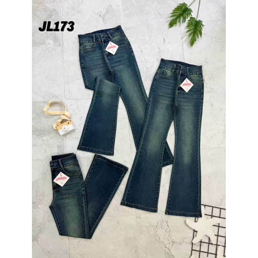 Quần Jeans Nữ Lưng Cao Ống Loe Dài Co Giãn 4 Chiều Tôn Dáng Thời Trang