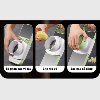 Bộ Nạo Rau Củ Quả Đa Năng 5 Lưỡi Dao Inox 304 Yatasmart – Dụng Cụ Bào Thái Rau Củ An Toàn Thực Phẩm