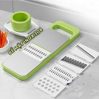 Bộ Nạo Rau Củ Quả Đa Năng 5 Lưỡi Dao Inox 304 Yatasmart – Dụng Cụ Bào Thái Rau Củ An Toàn Thực Phẩm
