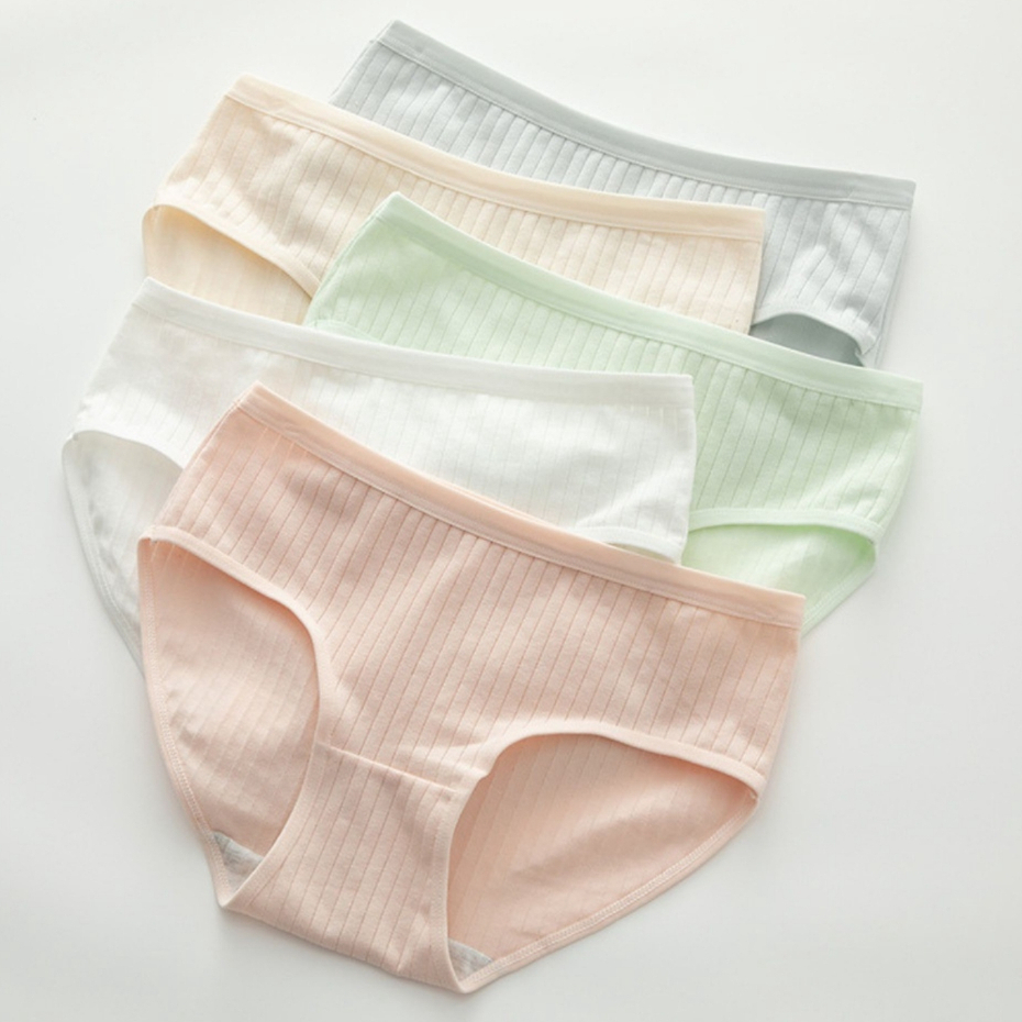 Quần lót nữ cotton màu pastel nhẹ nhàng, Quần chip nữ cạp vừa đáy may 2 lớp kháng khuẩn ZANABRA L562