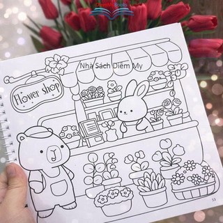 Sách Tô Màu dành cho mọi lứa tuổi - CAPY CORNER 72 Trang (bìa nhũ, gáy lò xo)