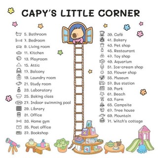 Sách Tô Màu dành cho mọi lứa tuổi - CAPY CORNER 72 Trang (bìa nhũ, gáy lò xo)