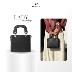 Túi Xách Da PU LADY Đeo Chéo Nam Nữ Monogram Đựng Điện Thoại Đi Chơi Tiệc | NICHE LUXURY