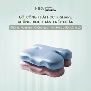 Gối công thái học H-Shape giúp hạn chế nếp nhăn cổ và mặt khi ngủ, giảm đau mỏi cổ vai gáy, nâng đỡ đốt sống cổ